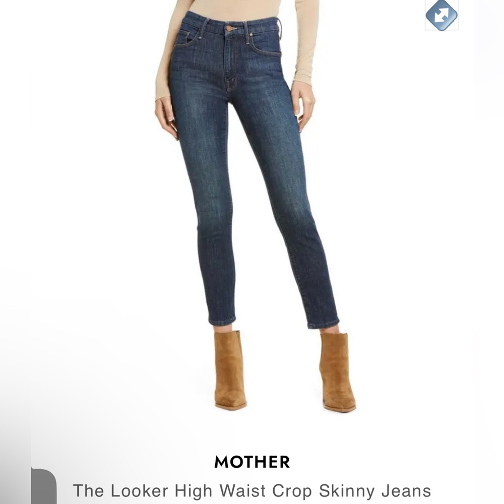 Mother the Looker high waist crop skinny jeans NWT